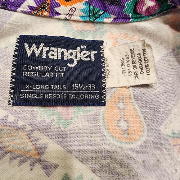 Vintage Cowboy Cut Western Button Down Shirt, Size 15 1/2 - Picture 2 of 7